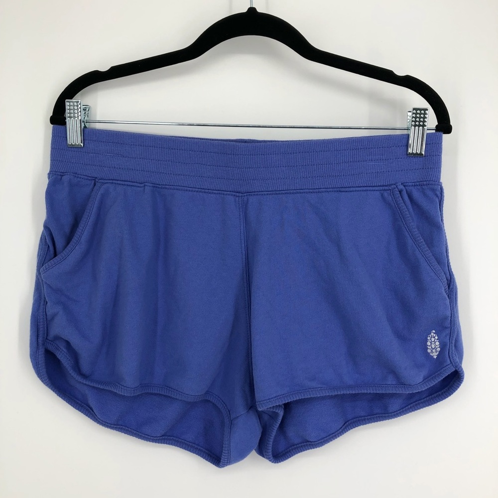 FREE PEOPLE Movement Get Set Cotton Dance Shorts Blue